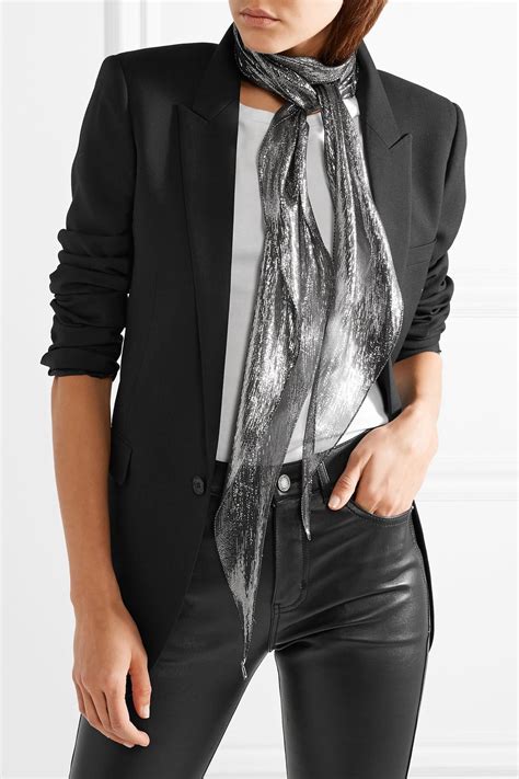 ysl silver scarf|ysl scarf women.